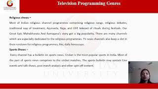 BAJC3002, Media Industry & Entrepreneurship, TV Programming Genres