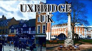 A WALKTHROUGH UXBRIDGE CITY CENTRE, HILLINGDON BOROUGH, LONDON UNITED KINGDOM  (4k)