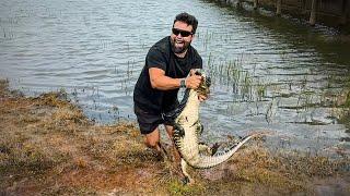 Pesquei e Sai na LUTA com ALLIGATOR - Quase Perdi o Braço