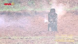 Vietnamese experienced soldier fires AK full auto mode, 2 rounds burst.