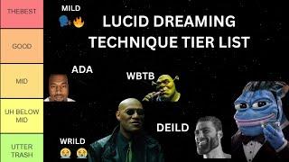 Lucid Dreaming Technique Tier List