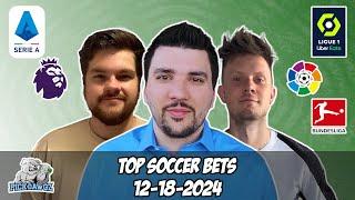 Free Soccer Bets 12/18/24: PickDawgz Corner Kick EPL, LaLiga, Bundesliga, Serie A, Ligue 1 Free Bets