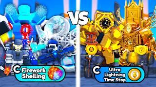  FIREWORK TEAM  VS CLOCK TEAM  ENDLESS  NEW UNITS TRADES    - Toilet Tower Defense