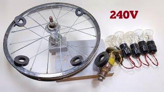 Free Energy Generator 240v Powerful Electricity with flywheel Machine Big Copper wire and Magnet