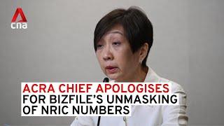 ACRA chief executive apologises for Bizfile’s unmasking of NRIC numbers