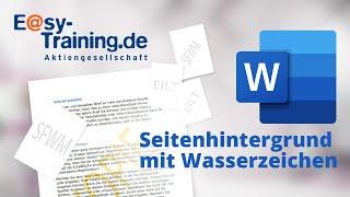 Microsoft 365 - Word - Seitenhintergrund mit Wasserzeichen