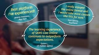 What Students Are Saying About SANS Live Online - New SANS Training Platform