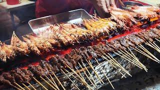 Singapore's Legendary Satay Street - A Million Street Food Meat Skewers Sold Everyday!