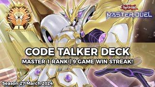 9-0 Streak! Master 1 Rank Code Talker/Cyberse Deck (March 2024) - Yu-Gi-Oh! Master Duel