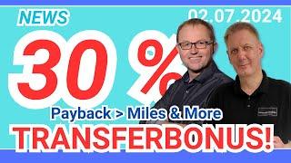 30% mehr Miles & More Meilen für Payback-Punkte