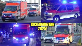 [EINSATZFAHRTEN AN ROSENMONTAG IN KÖLN & DÜSSELDORF!] - Feuerwehr, Rettungsdienst & Polizei - [2025]