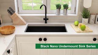 Leafloat Black Nano Undermount Sink Series