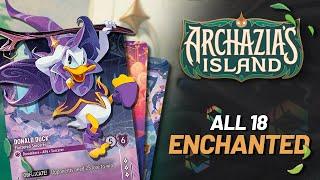 ENCHANTED CARDS ARCHAZIA'S ISLAND! | All 18 Disney Lorcana Enchanted Cards