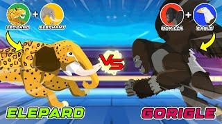 Elepard vs Gorigle | Hybrid Animal Tournament [S1] Animal Animation