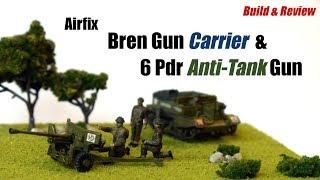 Airfix 6Pdr Gun and Bren Gun Carrier 1/76 Scale Plastic Model Kit Diorama