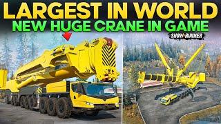 New Huge Crane XCA 1600 18x18 World's Largest in SnowRunner with Lifting Capacity of 1,600 tons