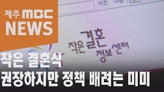 작은 결혼식…권장하지만 정책 배려는 미미