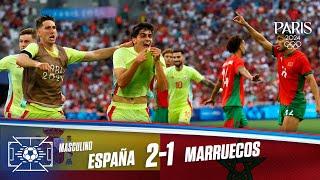 Highlights & Goles: España vs Marruecos 2-1 | Semifinal | Juegos Olímpicos París 2024