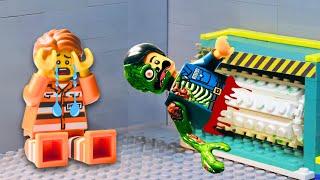 Zombies and Lego Police Prison Break  Lego Stop Motion Animation  Brick Rising