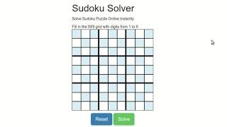 Sudoku Solver : An online tool that solves any sudoku puzzle instantly