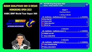 BABAK QUALIFIKASI DAN 32 BESAR HARI PERTAMA HONGKONG OPEN 2023