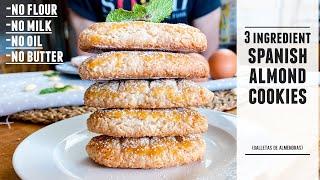 3 Ingredient ALMOND COOKIES | The EASIEST Cookies to Make | Quick Recipe