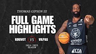 Kouvot vs Vilpas | Korisliiga | ‘24 - ‘25 season | Thomas Gipson Highlights | Overseas Basketball