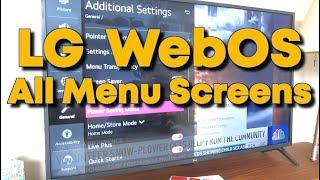 LG Smart TV WebOS | All Menu Screens | Smart TV Apps