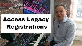 How to access the Legacy Registrations on Yamaha Genos Keyboard