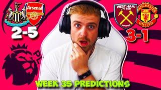 PREMIER LEAGUE 2022/23 WEEK 35 PREDICTIONS & TIPS | NEWCASTLE VS ARSENAL & MAN UNITED VS WEST HAM!