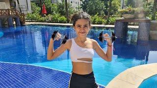 Desafio fitness na piscina *parte 1* - MARI BRITO COM VOCÊS