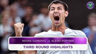 Novak tested by Popyrin | Novak Djokovic vs Alexei Popyrin | Highlights | Wimbledon 2024