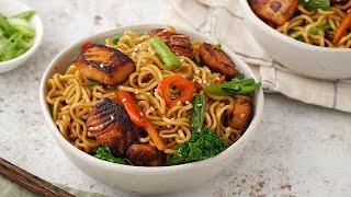 Easy Teriyaki Salmon Noodles in 20mins