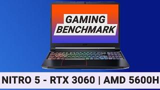 [Hindi]Acer Nitro 5 Gaming Benchmark Test RTX 3060 5600H 2021