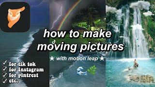 How to make aesthetic moving pictures/videos using Motionleap