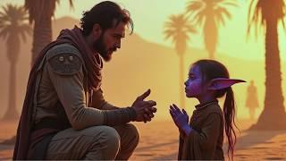 This Little Homeless Alien Girl Begged and Cried the Human Man to be Her Father!  | Sci-Fi Story