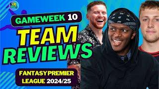 WHO IS WINNING THE SIDEMEN FPL MINI-LEAGUE? | FPL GW10 TEAM REVIEWS | FPL 2024/25 TIPS