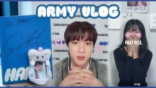 ARMY-log ) BTS JIN's video call event vlog 