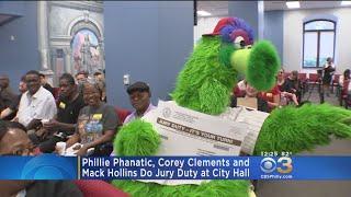 Phillie Phanatic Goes To Jury Duty