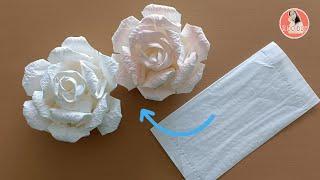 DIY rose paper from tissue paper| craft paper