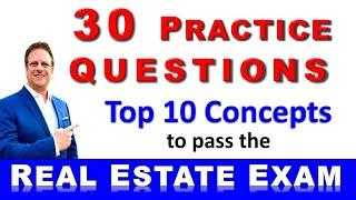 30 Must Know Practice Questions to Pass the Real Estate Exam #realestateexam #realestate #realtor