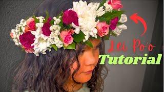 How to Make a Lei Po’o with Grocery Store Flowers!