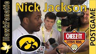 Nick Jackson reflects on Iowa football, Jay Higgins and NFL decision after Citrus Bowl 1/1/2024