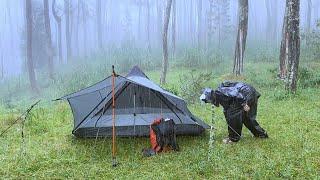 Camping In Heavy Rain and Thunderstorm‼️ - 6 Days Camping in Heavy Rain - ASMR