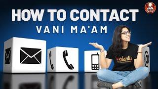 How To Contact Vani Ma'am ...?? Vedantu Biotonic for NEET