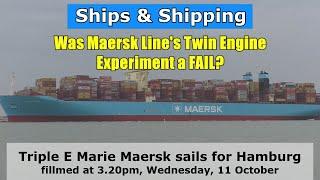 Ultimate Seagoing Giants: Triple-E Marie Maersk sails for Hamburg, 11 October 2023