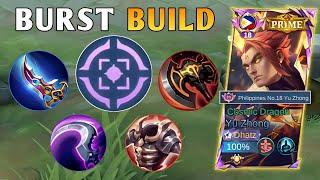 YU ZHONG NEW ONE SHOT BUILD SEASON 31 !!! | YU ZHONG BURST EMBLEM SET 2024