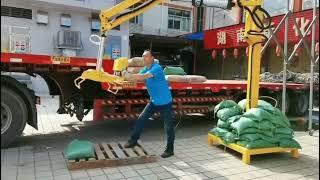 truck load and unload cement bag lifting machine pneumatic lifter device with clamp