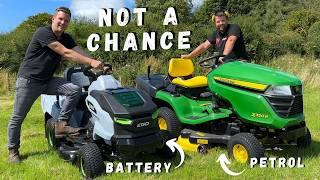 Is a Battery EGO Ride On Garden Tractor as GOOD as a Premium Petrol John Deere Mower?