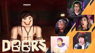 Gamers React to Jeff The Killer | Doors (Super Hard Mode) (April Fools)